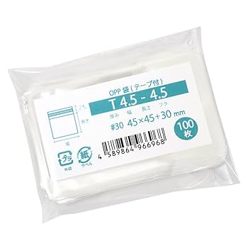 Amazon | OPP袋 缶バッジ用 スリーブ テープ付 国産 45x45mm 300